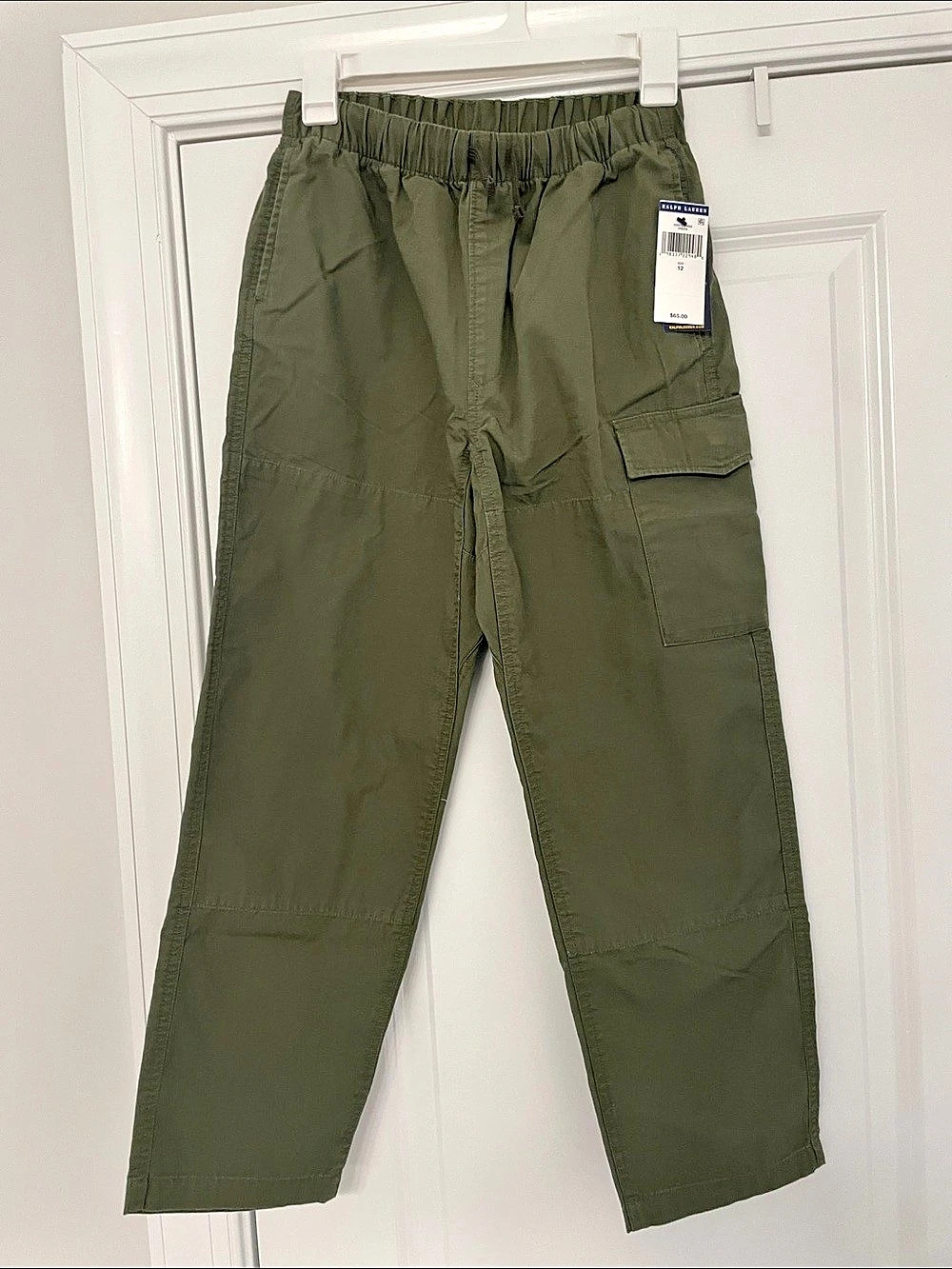 NWT Boys Polo Ralph Lauren Army green cargo style pants